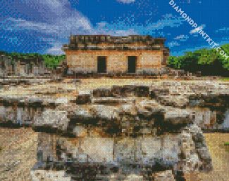 Cancun El Rey Archaeological Zone diamond painting