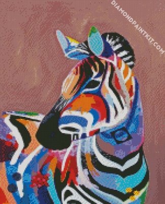Colorful Zebra Animal diamond painting