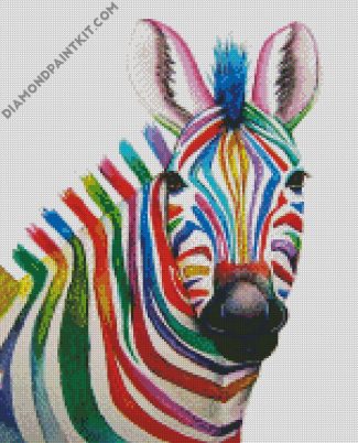 Colorful Zeebra Animal diamond painting