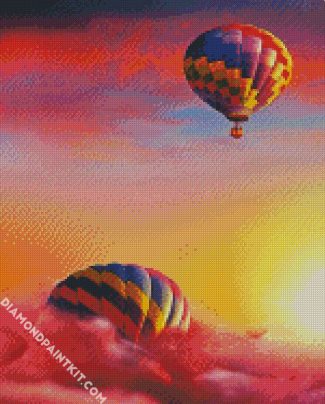 Colorful Air balloons diamond painting
