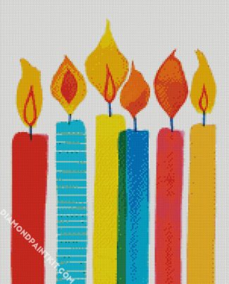 Colorful Candles diamond painting