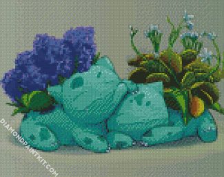 Cute Sleepy Bulbasaurs diamond painting