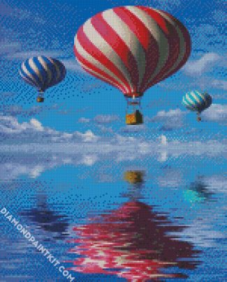 Flying Air Balloons diamond painting