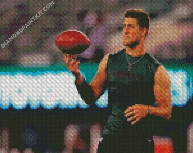 Handsome Tebow diamond painting