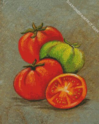 Orange And Green Tomatoes diamond painting