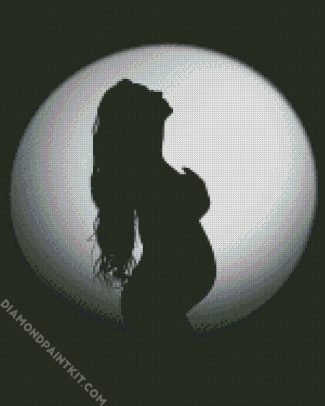 Pregnant Lady Silhouette diamond painting