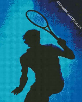 Tennis Player Silhouette diamond painting