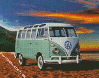 Volkswagen Campervan diamond painting