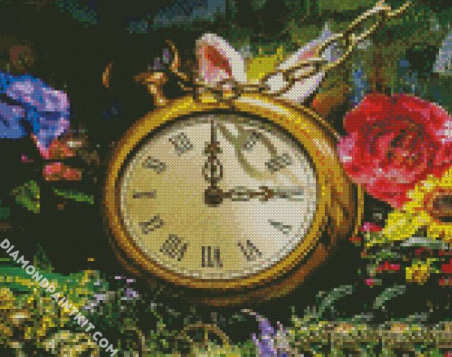 Wonderland Clock diamond painting