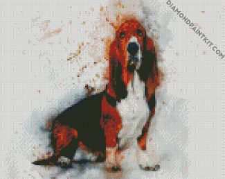 Basset Dog diamond painting