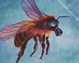 Bee With Gas Mask diamond painting