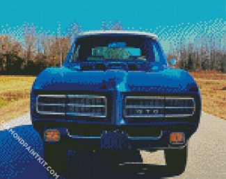 Blue Pontiac Gto Car diamond painting