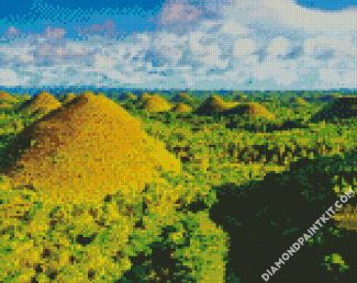 Bohol Chocolate Hills diamond painting