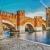 Castelvecchio Bridge Verona Italy diamond painting