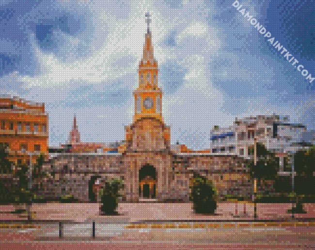 Clock Tower Monument Cartagena diamond painting