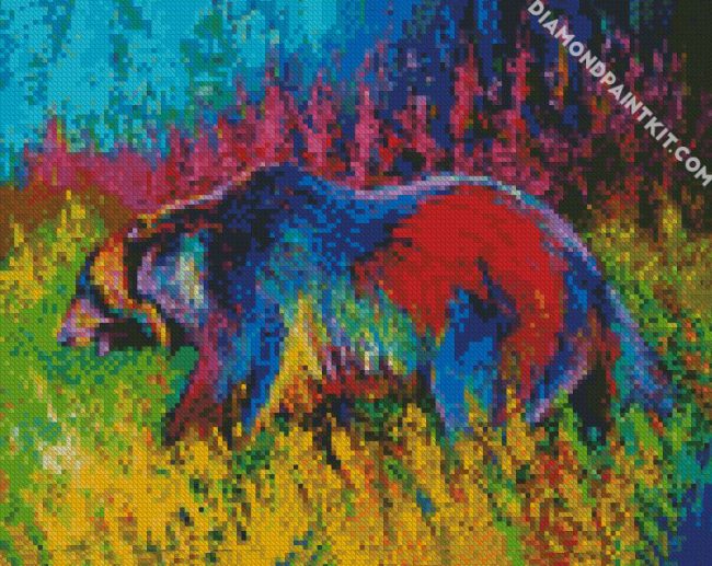 Colorful Grizzly Bear diamond painting