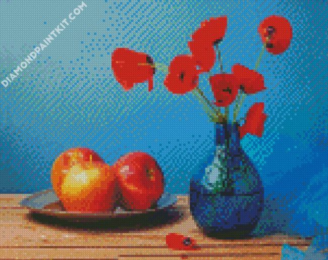 Coquelicot Poppies Vase diamond painting