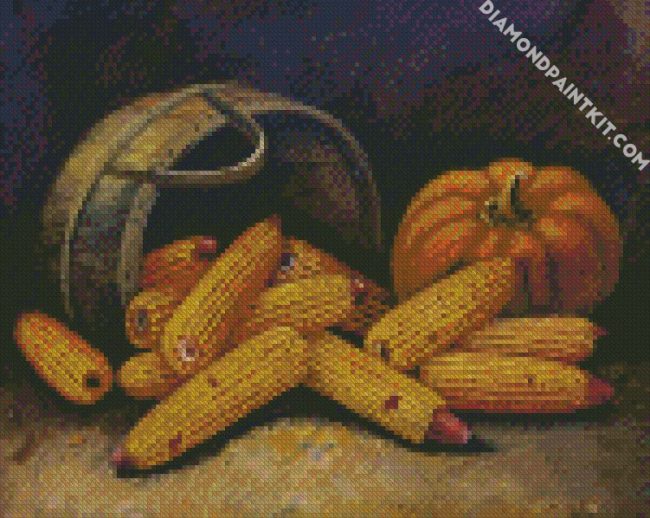 Corn And Pumpkin diamond painting