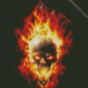 Flaming Skull Head diamond painting