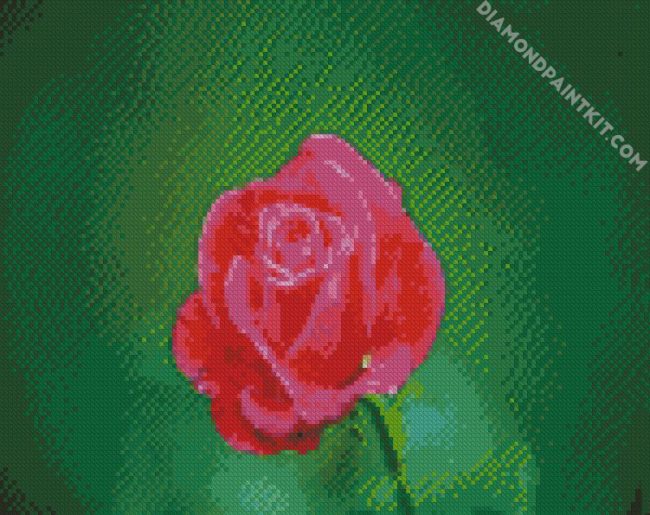 Fuchsia Pink Rose diamond painting