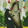 Harp Player Art diamond painting