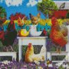 Hens And Roosters Birds diamond painting