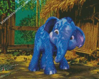 Jumbo The Blue Elephant diamond painting