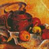 Kettle And Apples Still life diamond painting