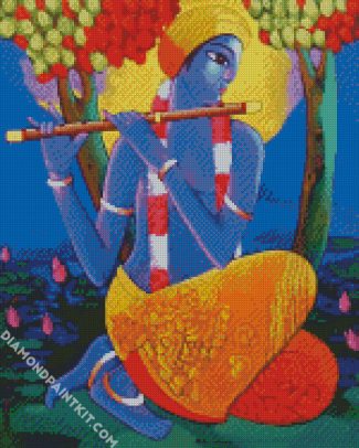 Krishna With Flute diamond painting