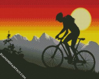 Mountain Biking Silhouette diamond painting