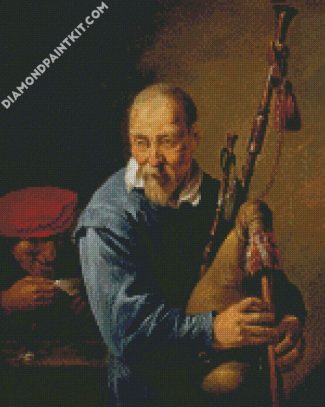Old Bagpipe Player diamond painting