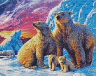 Polar Bears Family diamond painting
