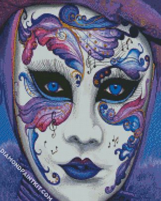 Purple Carnival Mask diamond painting