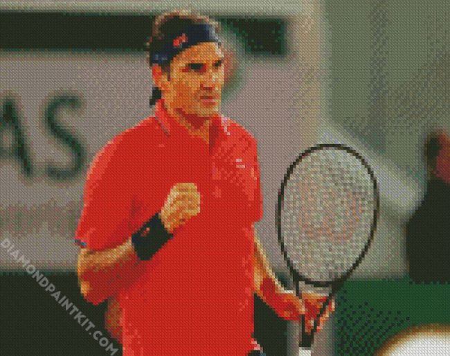 Roger Federer diamond painting