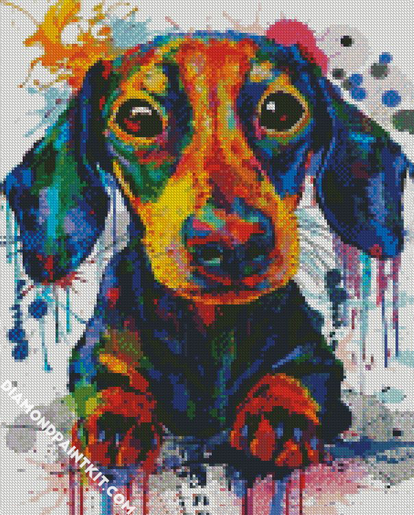 Colorful Little Dog - Special Diamond Painting – All Diamond Painting