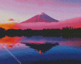 Sunset At Mt Fuji diamond painting