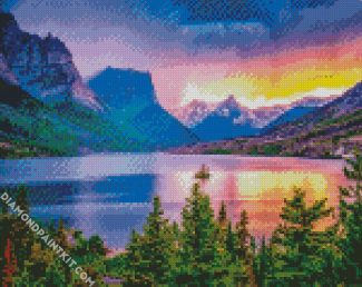 Sunset At Glacier National Park diamond painting