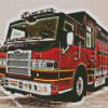 The Fire Truck diamond painting