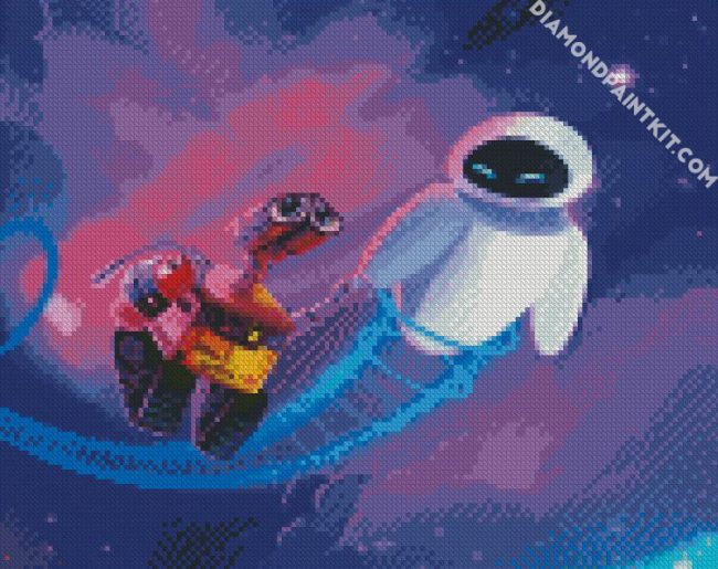 Wall E And Eve In Space diamond painting