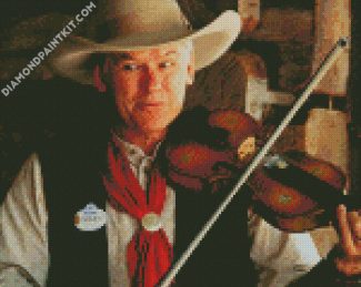 Western Fiddle Player diamond painting