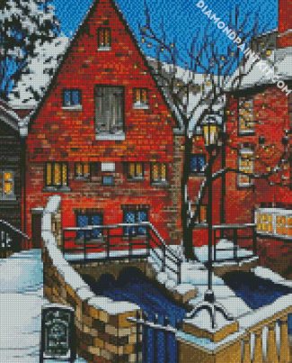 Winchester City In Snow diamond painting