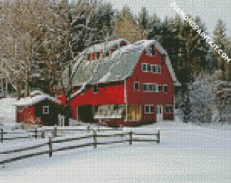 Winter Snow Vermont diamond painting