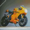 Yellow Ducati Motor diamond painting