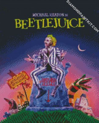Beetlejuice Movie Poster diamond painting