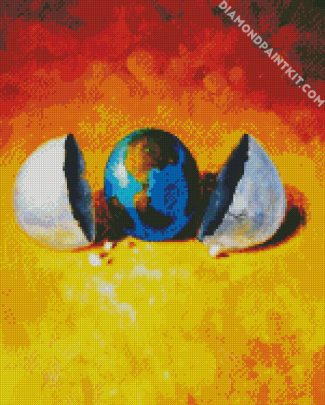 Globe Egg diamond painting