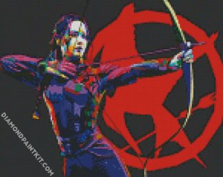 Katniss Everdeen Pop Art diamond painting