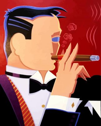 Abstract Cigar Smoker diamond painting