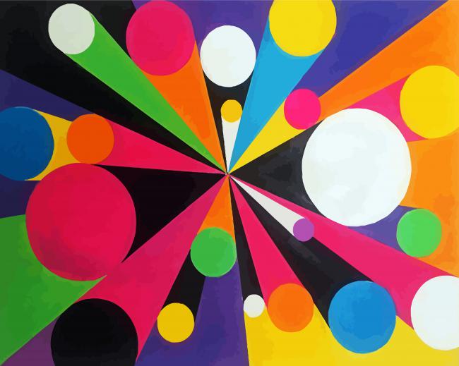 Abstract Colorful Circles diamond painting