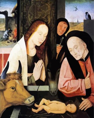 Adoration Of The Child By Bosch diamond painting