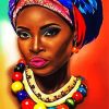 African Woman Wearing Bead diamond painting